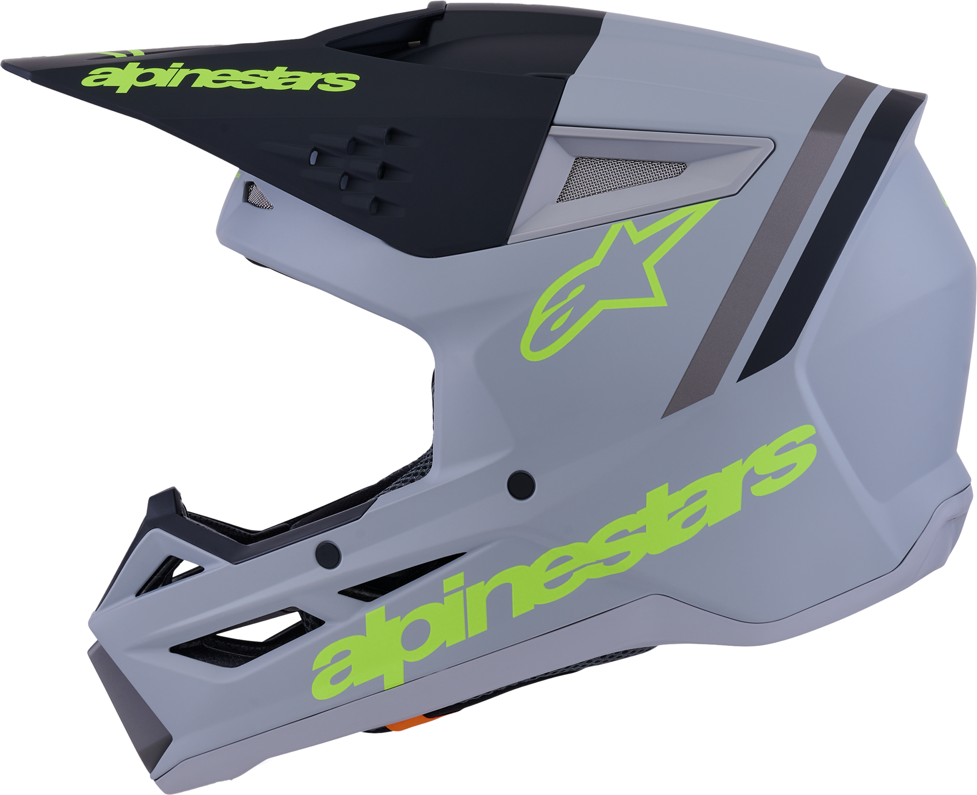 Alpinestars SM3 Radium Off-Road Helmet 2X-Large Matte Grey/Black/Yellow Fluo