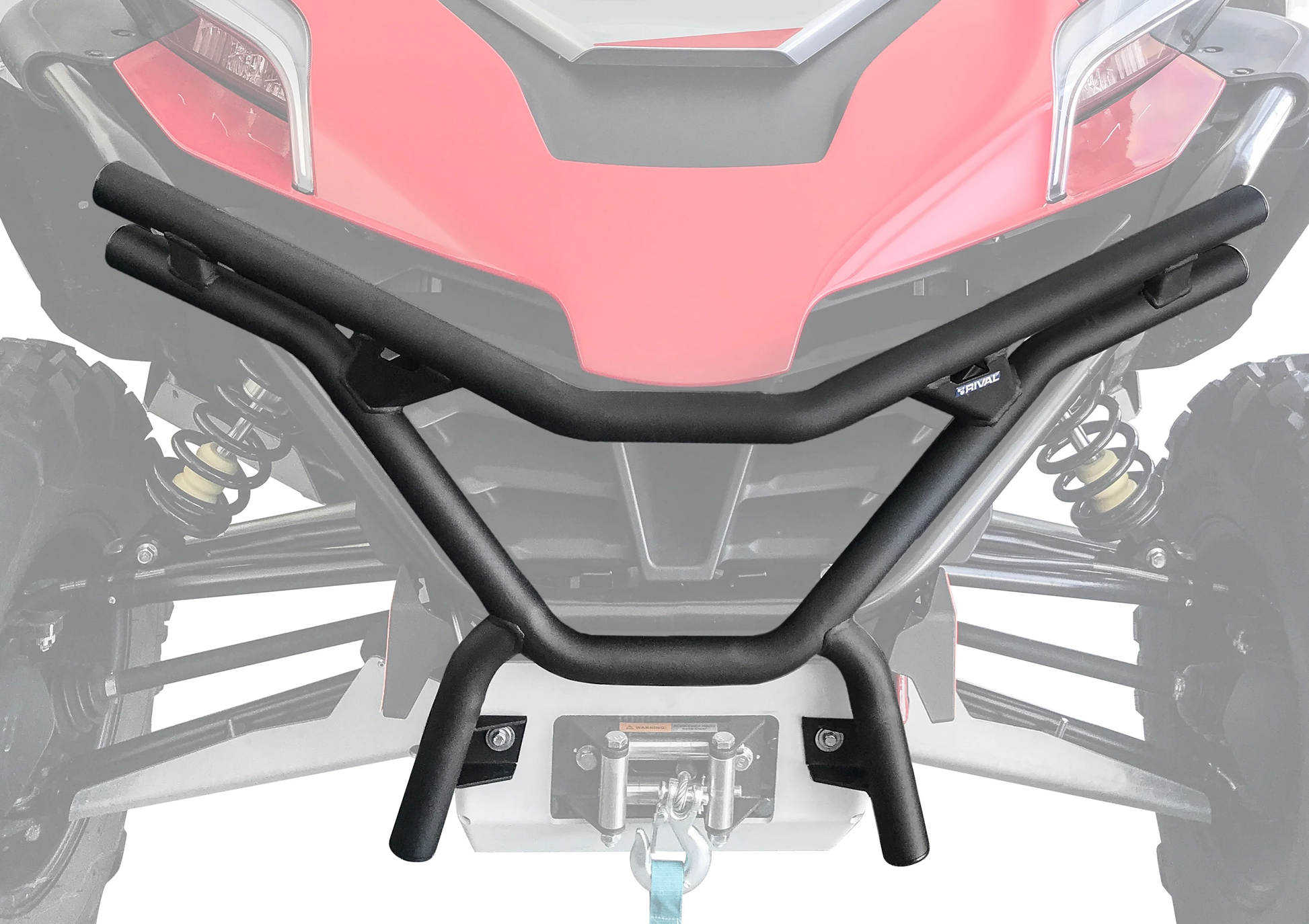 RIVAL POWERSPORTS USA Front Bumper for ATV/UTV – Heavy-Duty Steel Frame with Headlight Protection