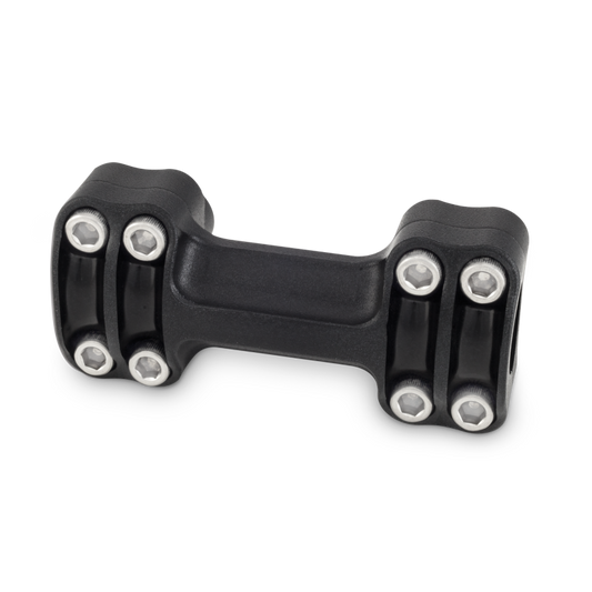 Burly Brand Reaper Riser Clamp 1-1/2in Tall for 1in Bar, One Piece - Texture Black