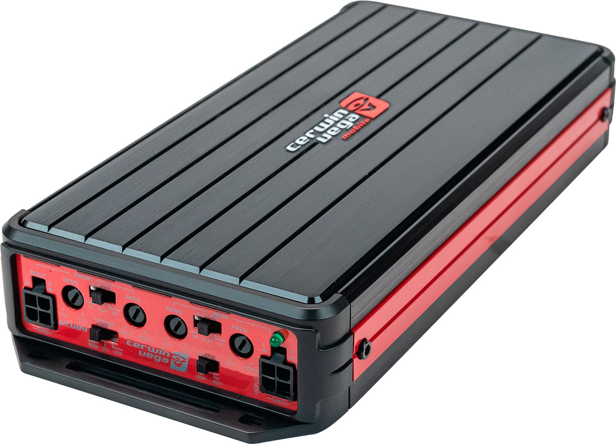Cerwin Vega VCU84 4-Channel Car Amplifier - 165W RMS at 2 Ohms, 90W at 4 Ohms