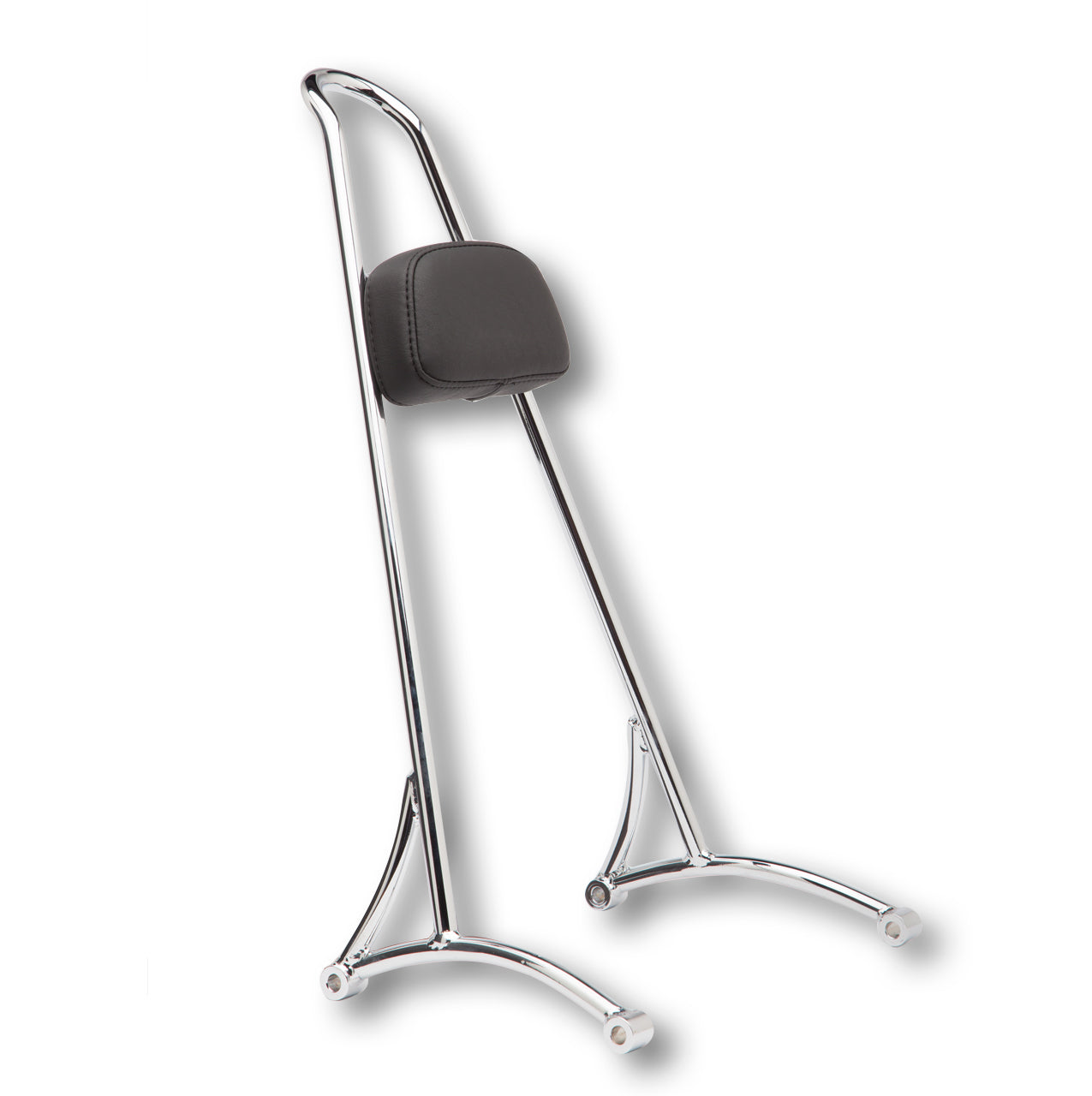 Burly Brand Tall Sissy Bar with Backrest in Chrome for Harley Dyna and Switchback Models