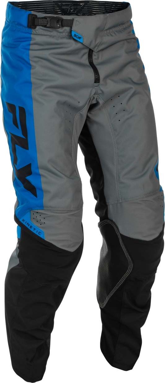 Fly Racing Kinetic Offroad Pants – Size US 34, Durable Blue/Grey/Black Offroad Riding Pants