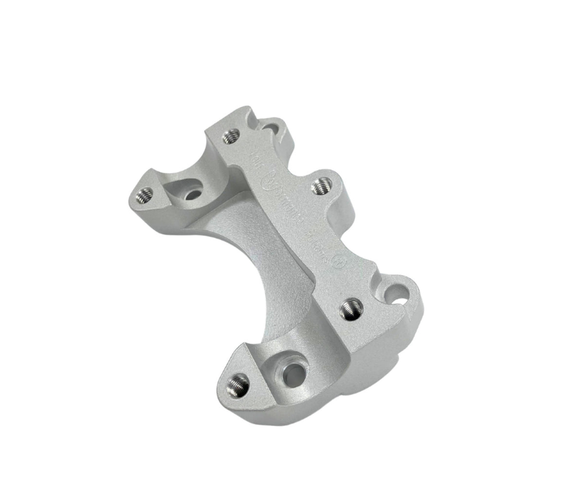 HeliBars Handlebar Risers with Ram Ball in Silver for Street Motorcycles - Model HR06188-RB