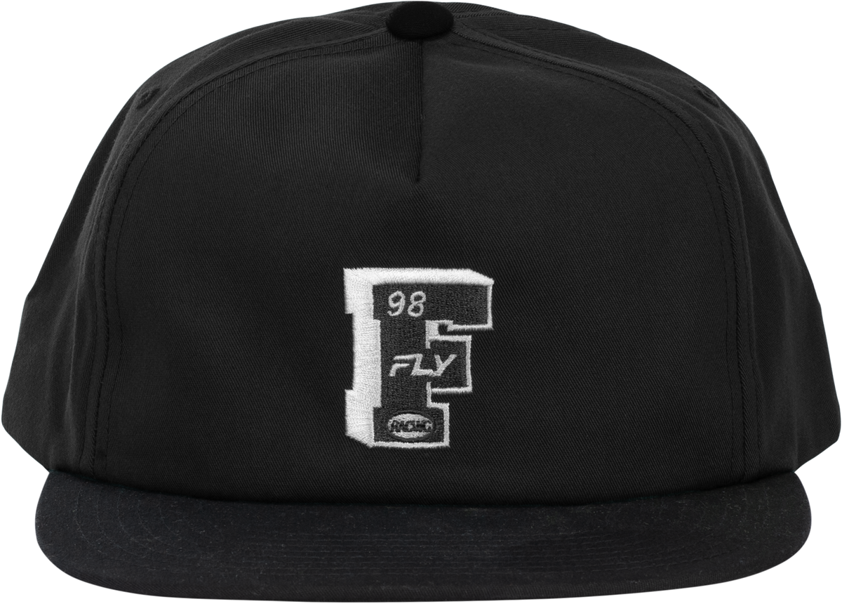 Fly Racing Varsity Hat Black - Adjustable Snapback Headwear for Men and Women