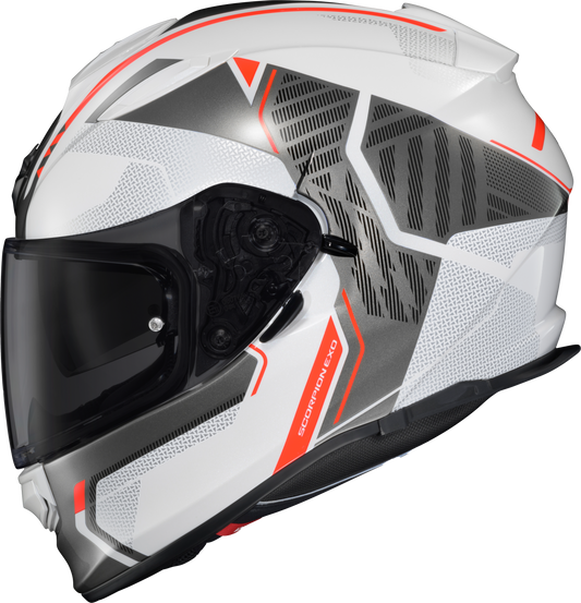 Scorpion EXO Ryzer Full Face Helmet - White/Grey Large, DOT & ECE 22.06 Certified