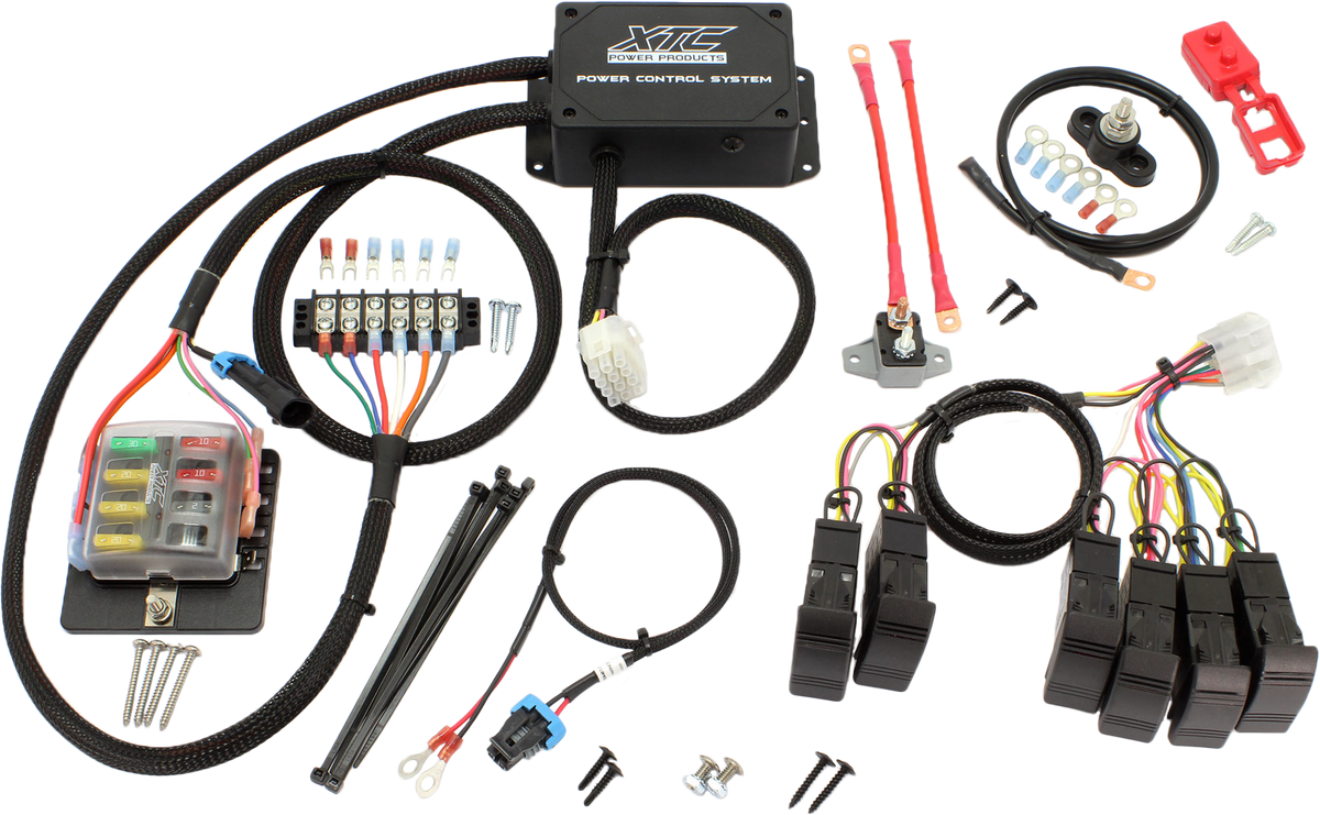 XTC Power Products Plug N Play Power Control 6 Switch with Red LED Strobe Rocker for ATV/UTV
