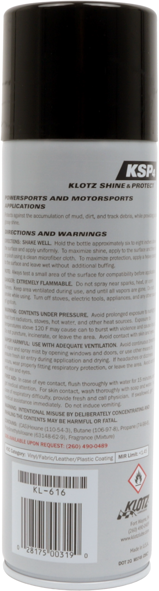 Klotz KL-616 Ksp4 Shine & Protect 10 oz - Glossy Finish with Hydrophobic Coating
