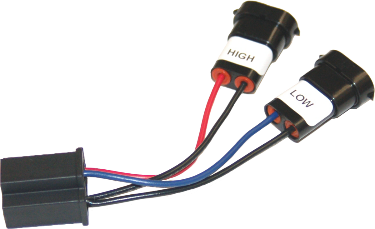 NAMZ CUSTOM CYCLE Headlight Adaptor Pigtail with H9/H11 to H4 Connector for V-Twin Models