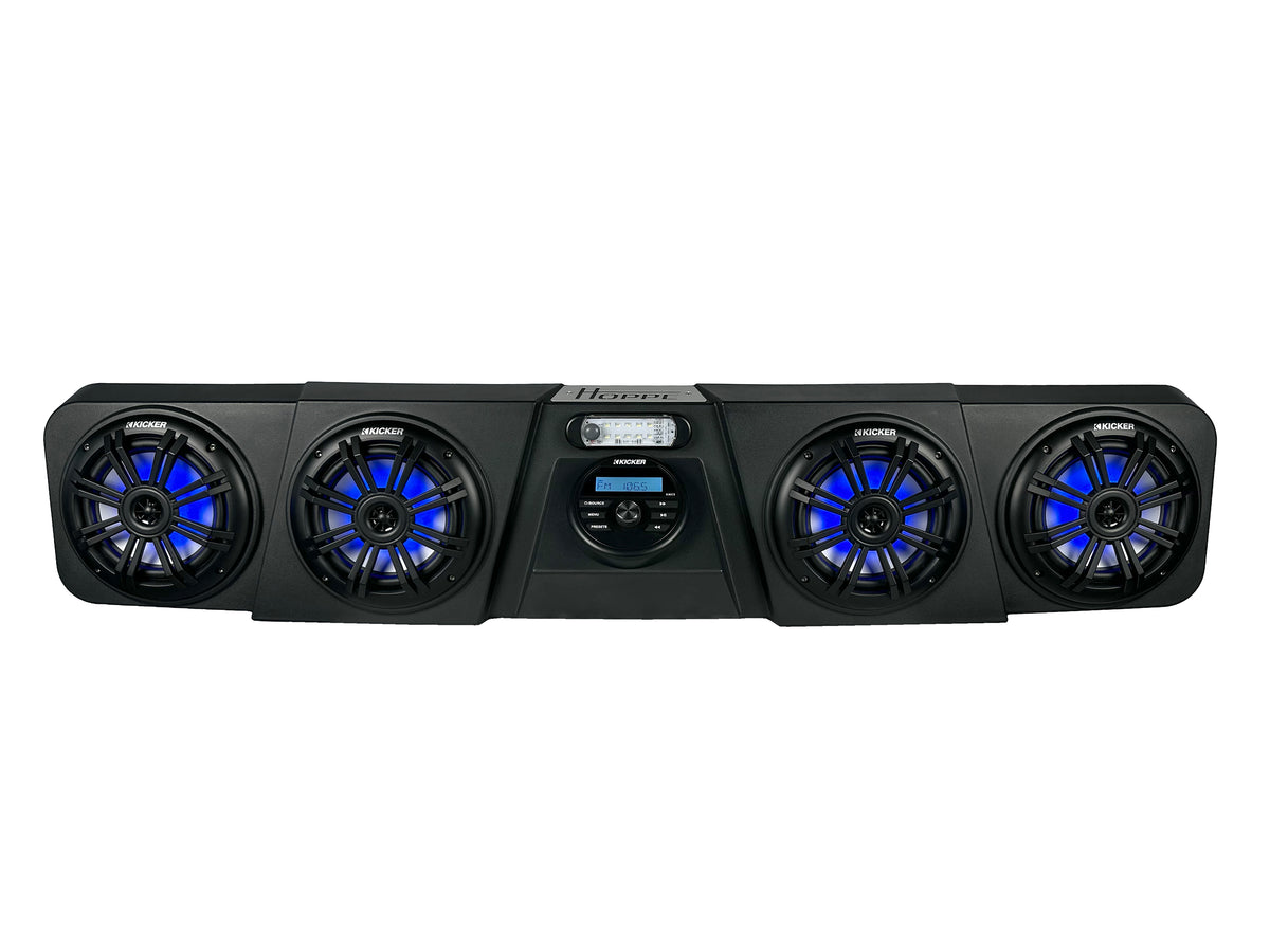 HOPPE HPEL-1010 Hoppe Audio Mini RGB Marine Speaker System with Bluetooth and LED Lighting