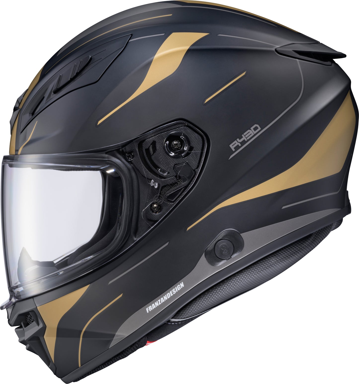 Scorpion EXO Exo R430 Full Face Helmet - X-Large Black/Gold, Street Riding, Cutlass Style