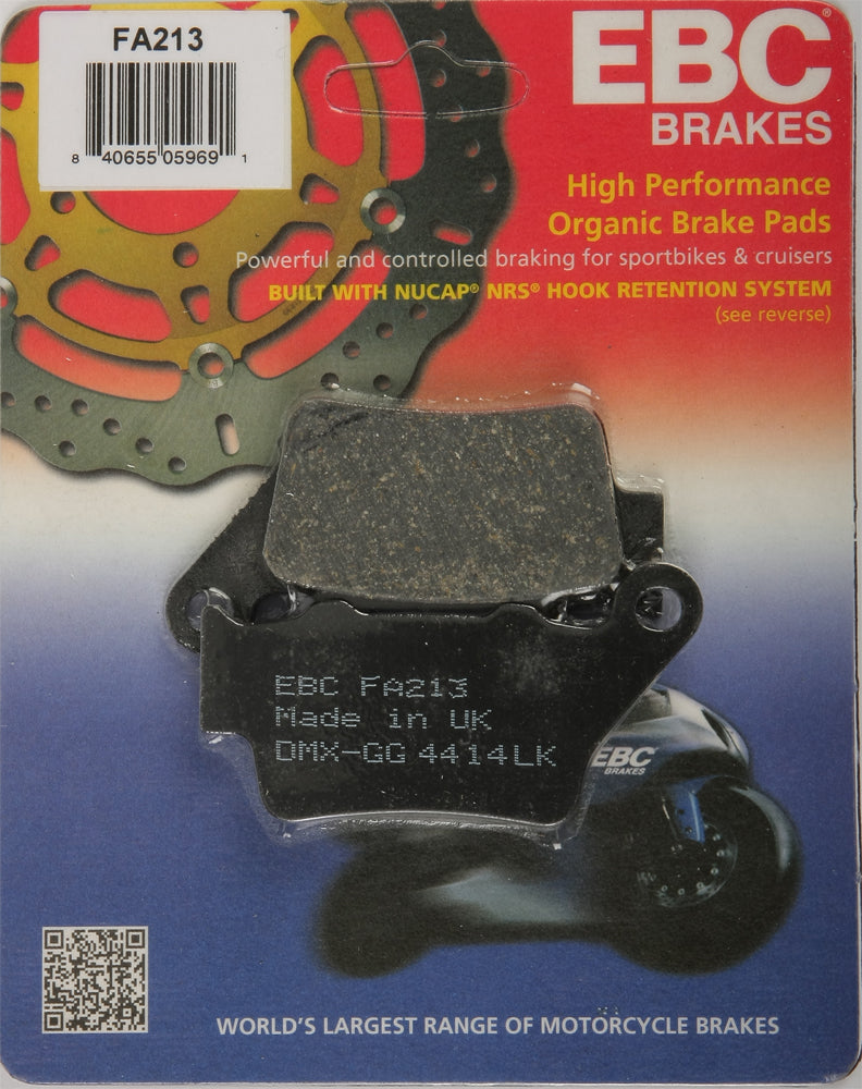 EBC FA213 Street Brake Pads for BMW F800R, S1000R, F800GS Adventure