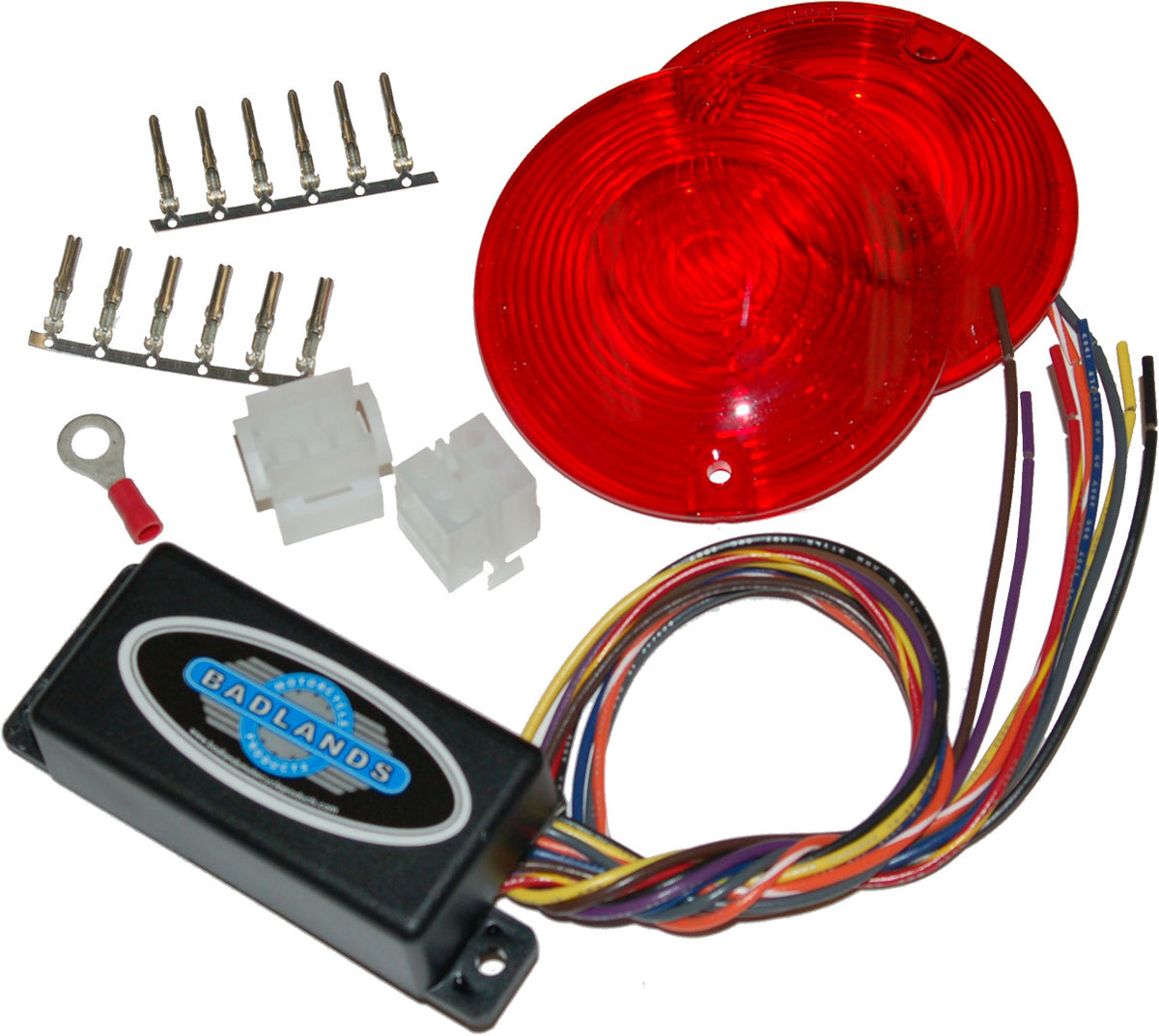 NAMZ CUSTOM CYCLE PNP Illuminator Red with Load Equalizer for Harley-Davidson FLHTC and FLHS Models – Part No. ILL-02-RL-A
