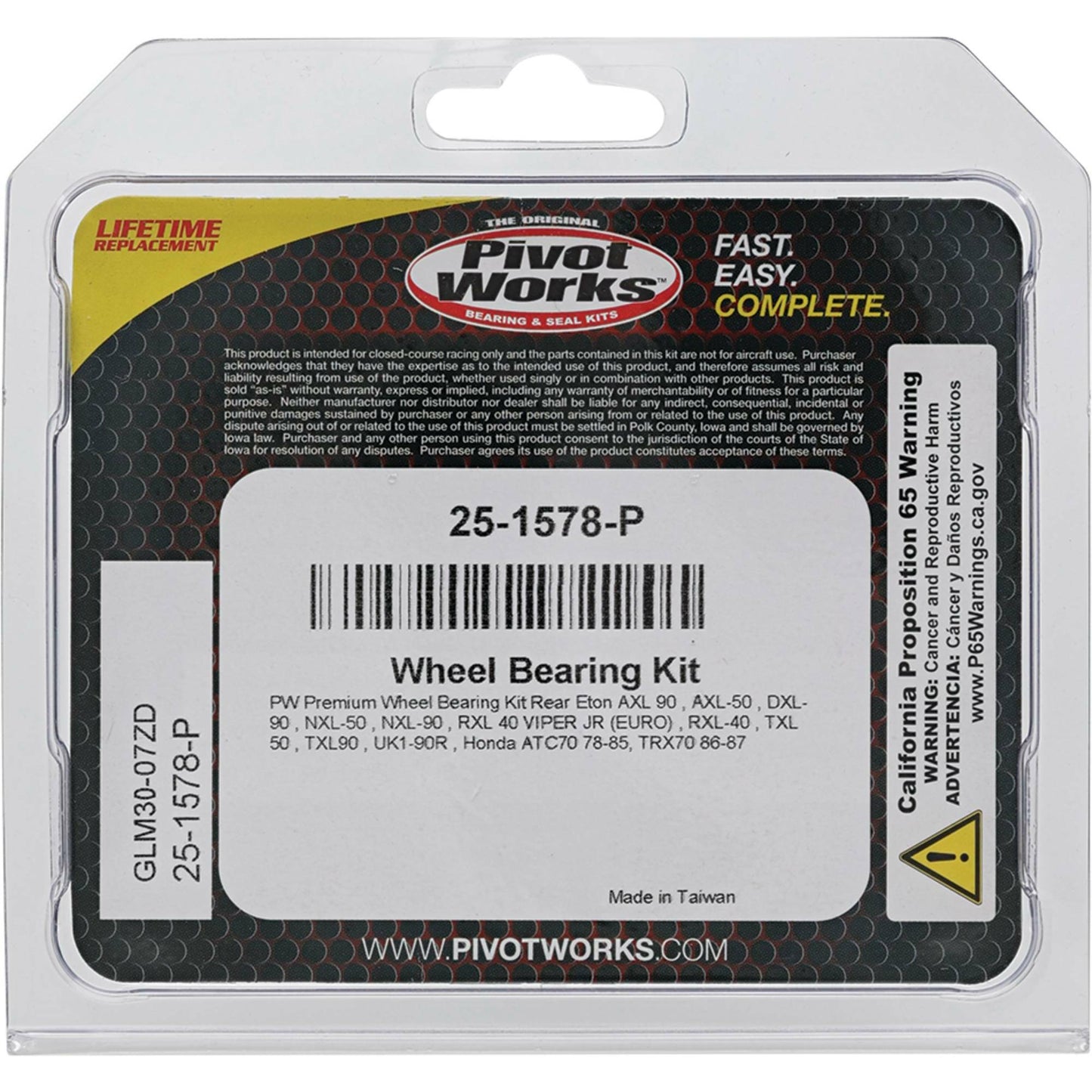 Pivot Works Wheel Bearing Kit Premium for KTM 50 Mini Adventure and SXR Pro Jr