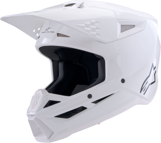 Alpinestars SM3 Off-Road Helmet - White Glossy, Small, Model SM3