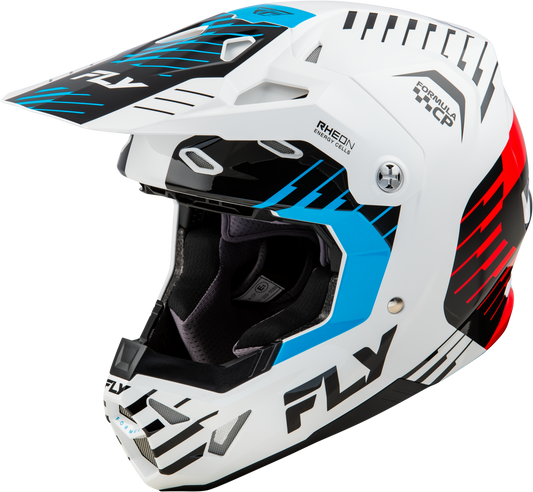 Fly Racing Formula CP Slice Helmet X-Small White/Red/Cyan – Offroad Full-Face Motorcycle Helmet
