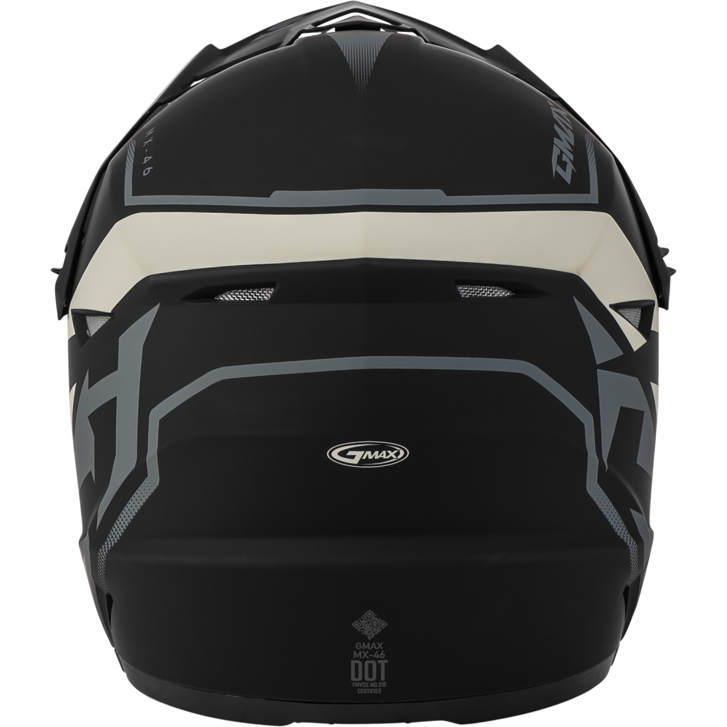 GMAX MX-46 Youth Off-Road Helmet Matte Black/Grey/White - Adjustable, Lightweight & Ventilated