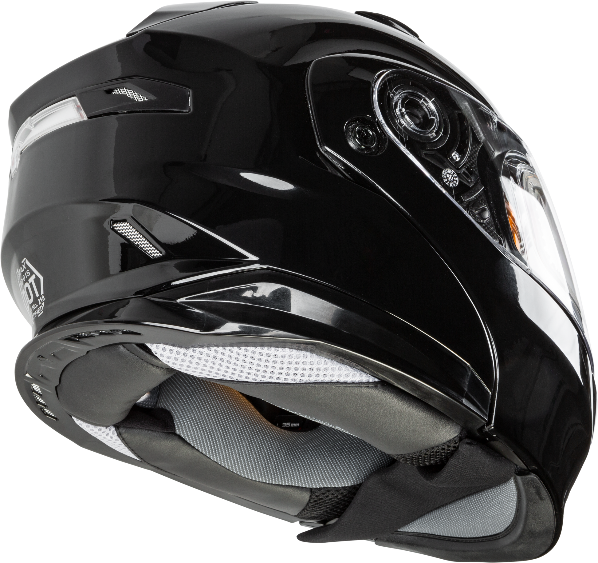 GMAX MD-01S Modular Snow Helmet with Electric Shield and LED Lights - Black, X-Large