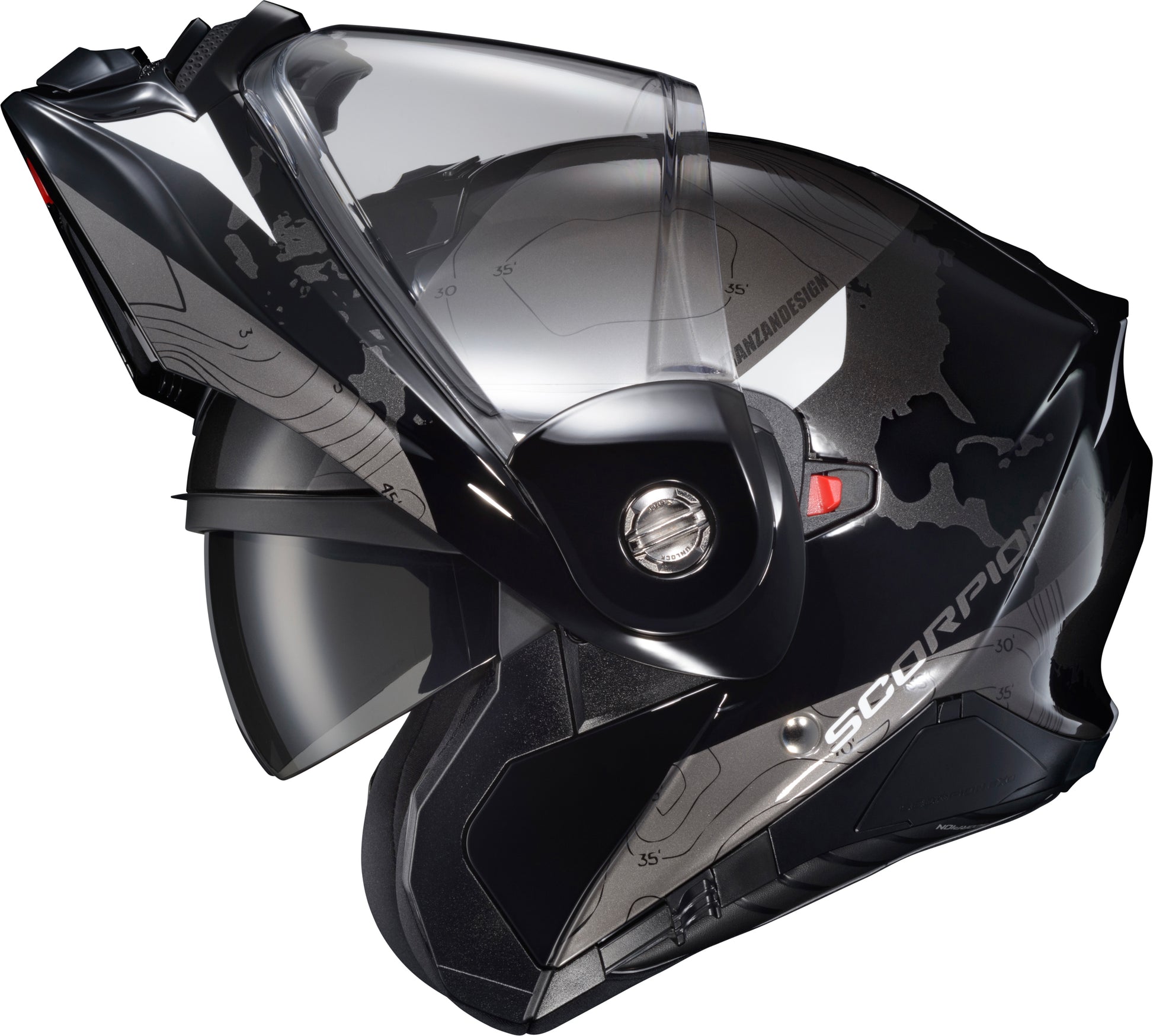 ScorpionEXO Exo-AT960 Modular Helmet Black and White, Small