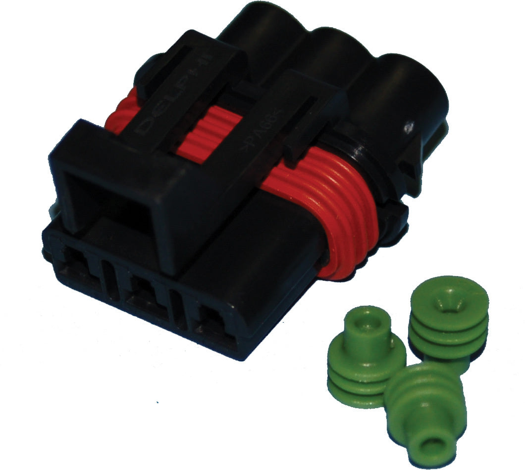 NAMZ CUSTOM CYCLE Delphi Packard Weatherpack 3 Wire Female Connector NDP-38065