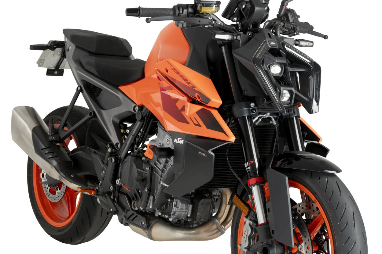 PUIG Downforce Side Spoilers for KTM - Matte Black Body Accessories