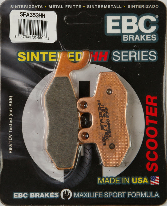 EBC Brake Pads SFA353HH Double H Sintered for Aprilia Sport City 50 Scooter
