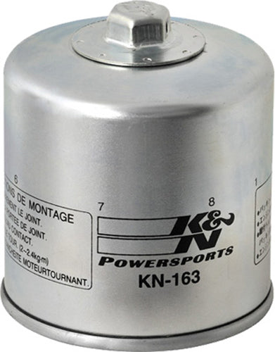 K&N KN-163 High-Flow Synthetic Oil Filter for BMW K Series Engines