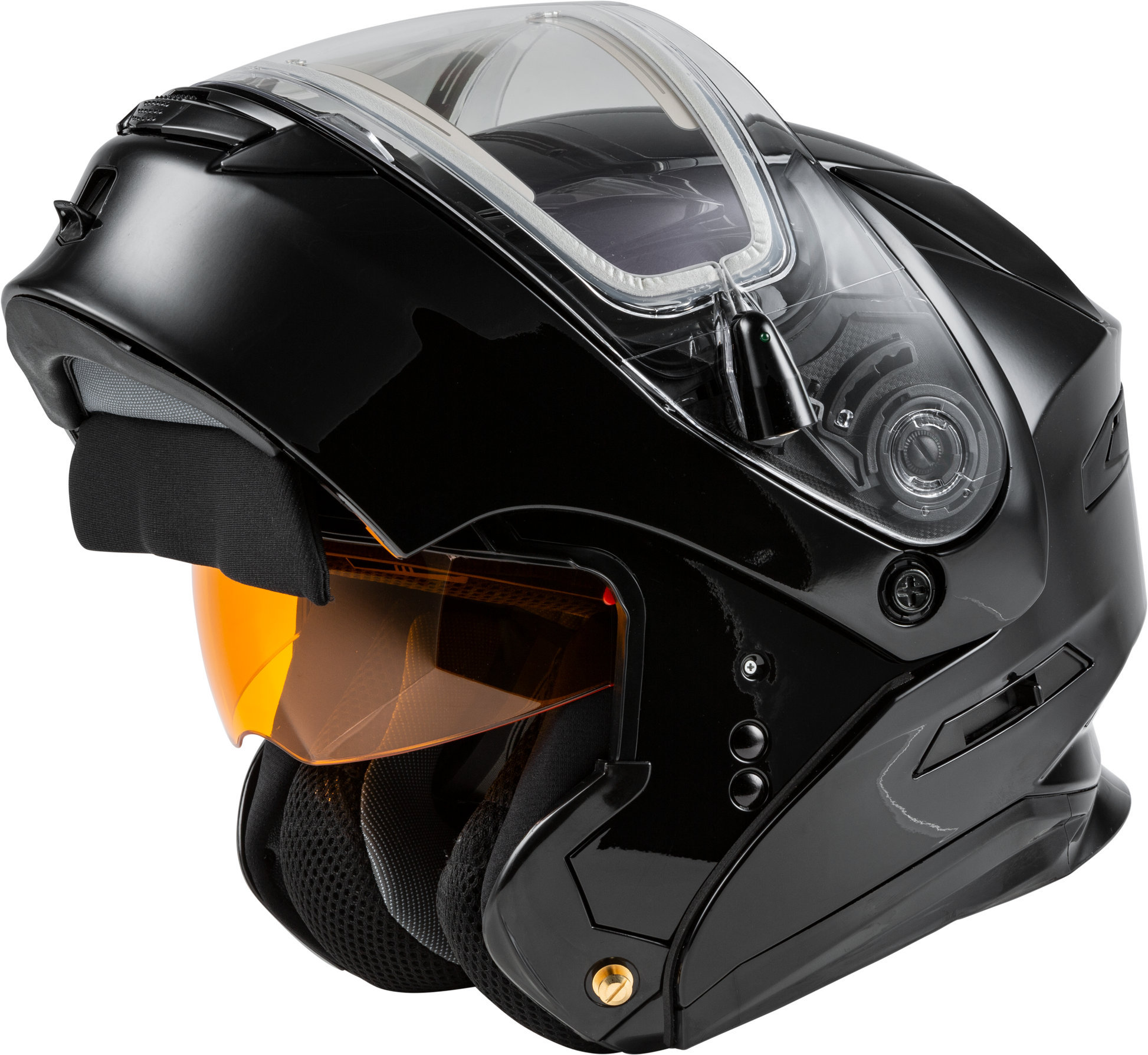GMAX MD-01S Modular Snow Helmet with Electric Shield and LED Light – Black, X-Small