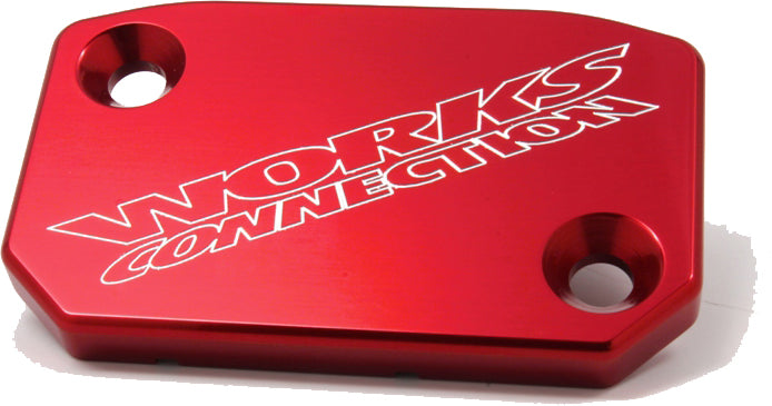 WORKS Front Brake Cover in Red for Husqvarna Offroad Motorcycles Part 21-065