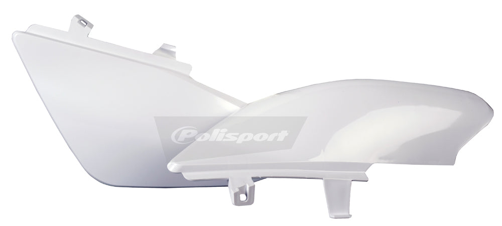 POLISPORT Side Number Plate White for Honda CRF50F – Durable Off-Road Motorcycle Body Panel Replacement