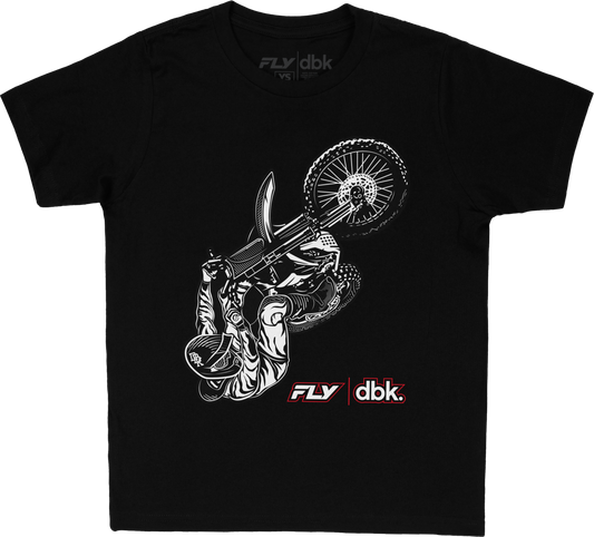 Fly Racing Youth DBK Wheelie Tee Black, Youth X-Small
