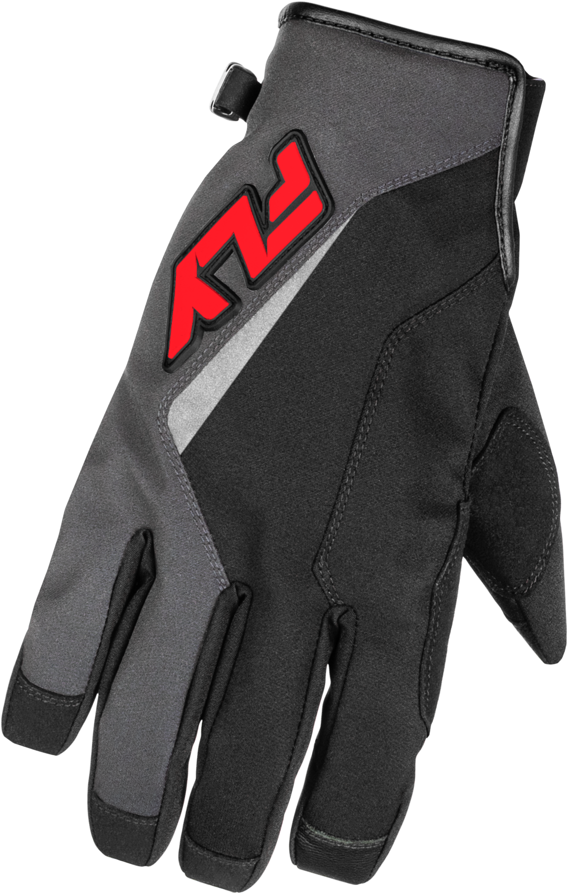Fly Racing Title Gloves 2X-Large Grey, Black & Red – Snow Midweight Insulated Winter Gloves