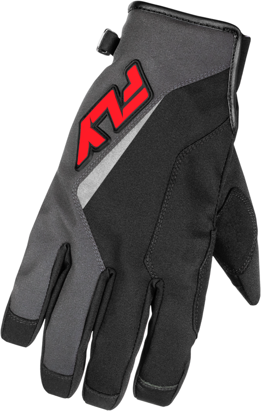 Fly Racing Title Gloves 2X-Large Grey, Black & Red – Snow Midweight Insulated Winter Gloves