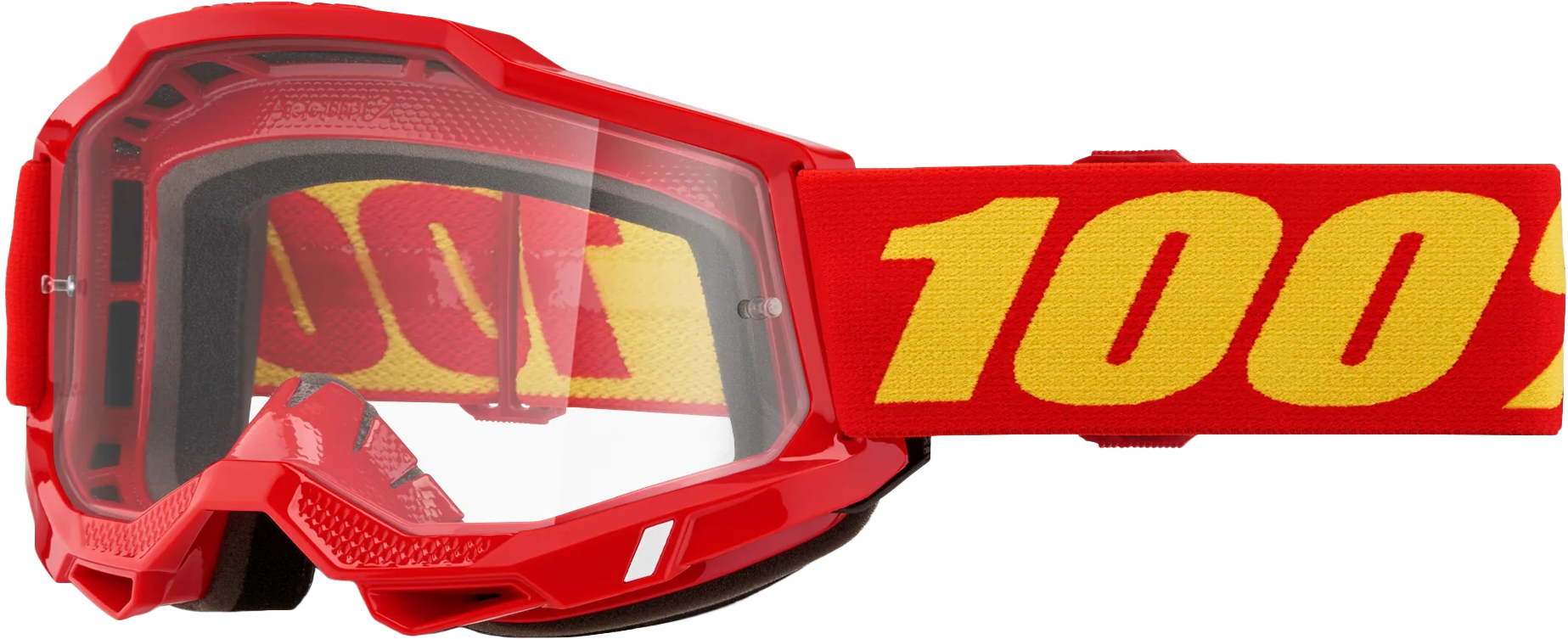 100 Percent Accuri 2 Jr. Goggle Red with Clear Lens for Offroad Youth Riders