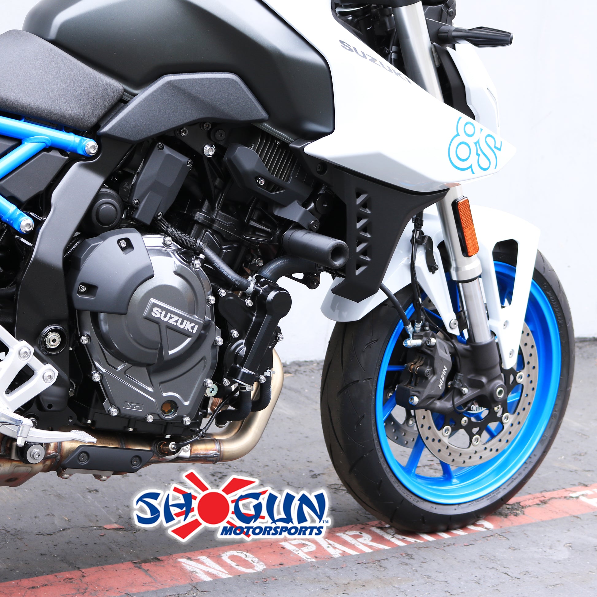Shogun Frame Sliders No Cut Black for Suzuki GSX-8S (2023-2025)