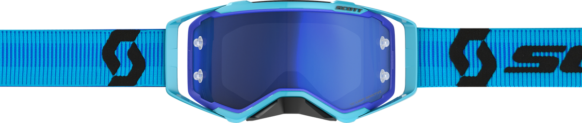 SCOTT Prospect Goggle Blue/Black with Blue Chrome Lens for Offroad MTB and Motocross