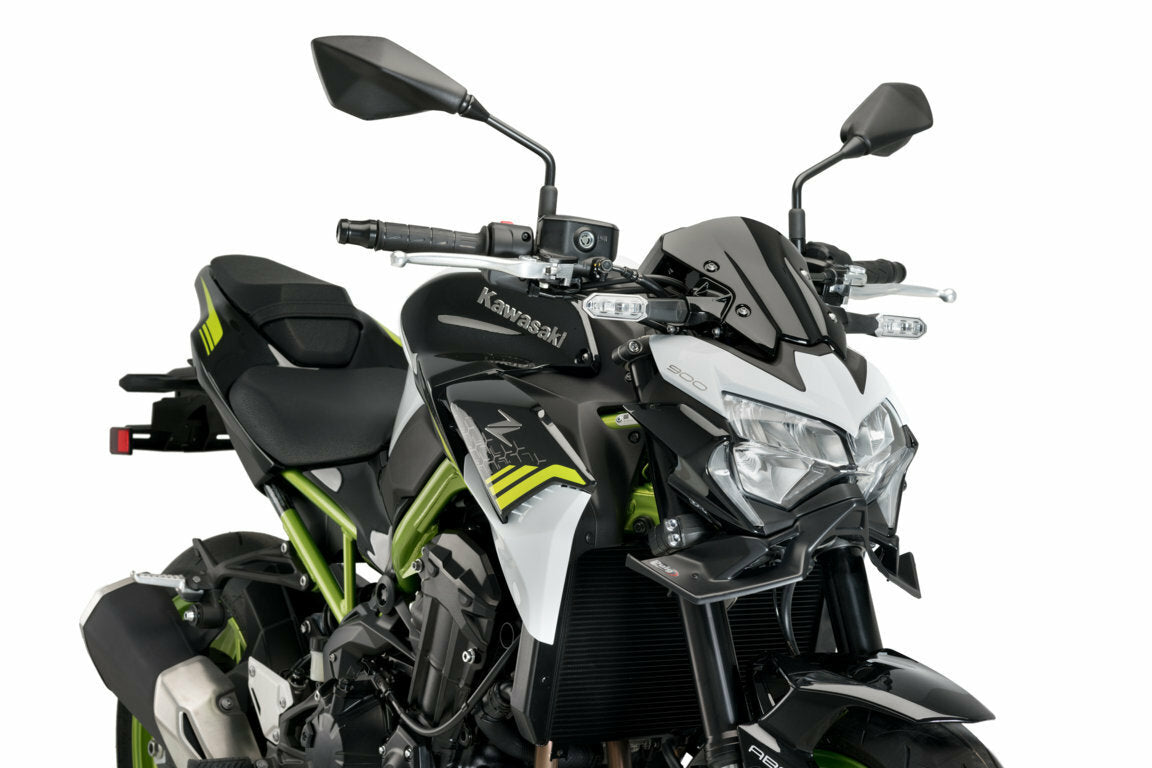 PUIG Downforce Front Spoiler for Kawasaki Z900 (2022-2023) - Matte Black