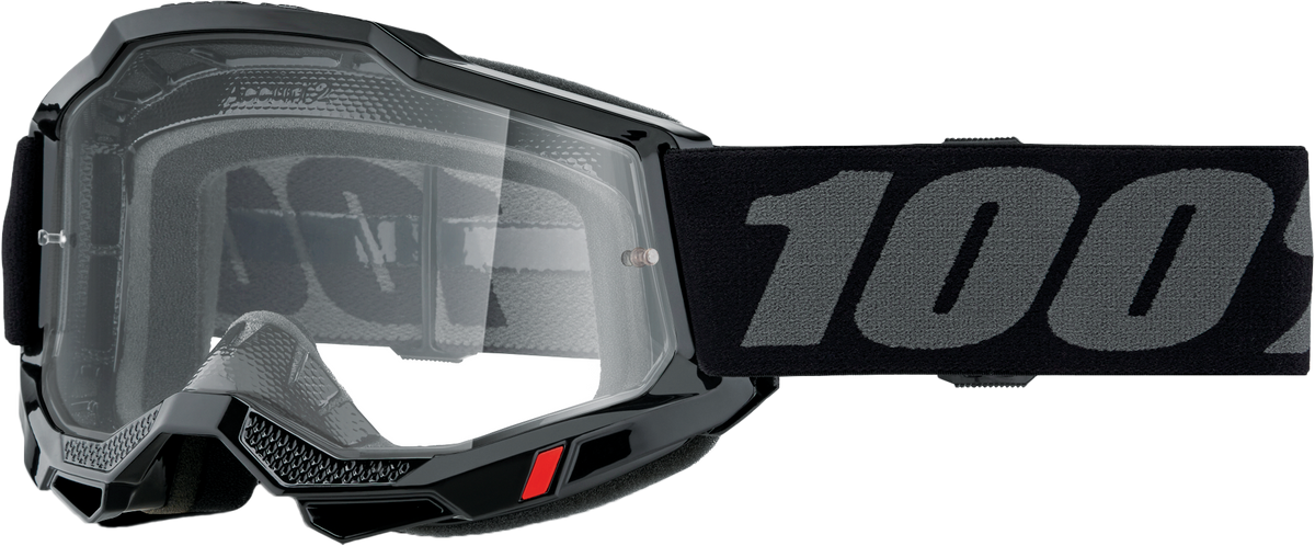 100-Percent Accuri 2 Goggle Black with Clear Lens - Offroad Eyewear for Enhanced Visibility and Comfort