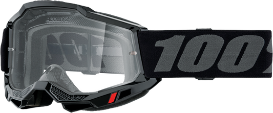 100-Percent Accuri 2 Goggle Black with Clear Lens - Offroad Eyewear for Enhanced Visibility and Comfort