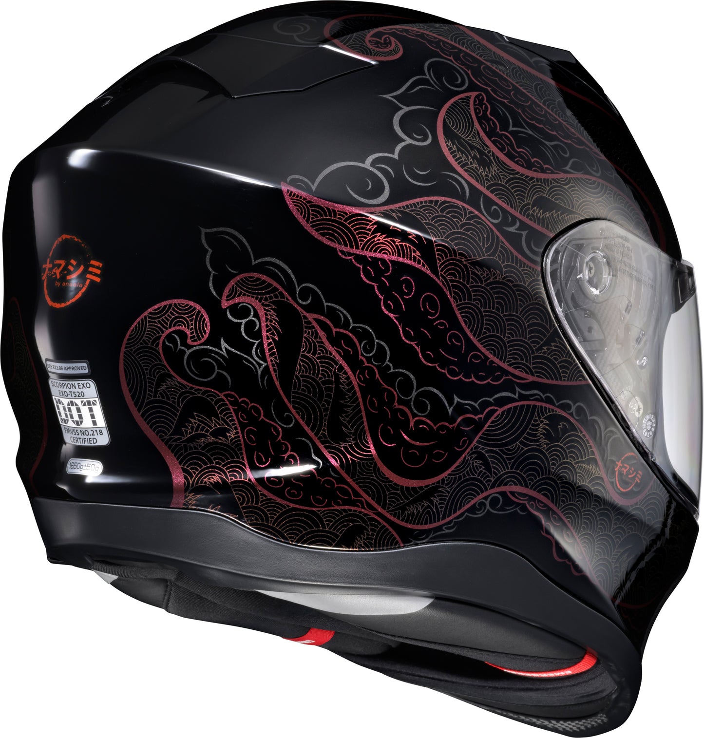 SCORPION EXO T520 Full-Face Helmet Black/Chameleon X-Large - Nama-Shimi Styling with Advanced Features