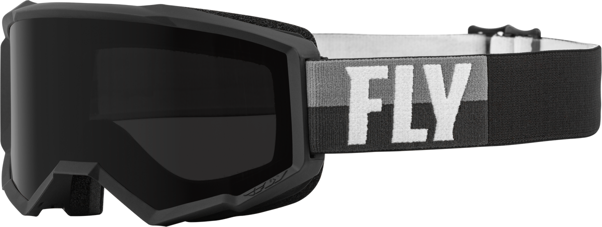Fly Racing Zone W/C Goggle Black/White with Dark Smoke Hydrophobic Lens for Water Sports