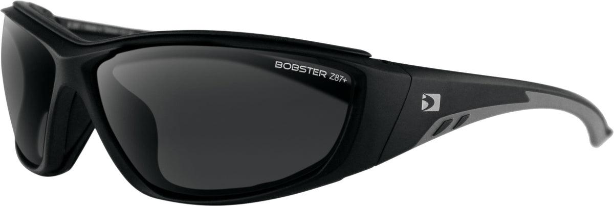 Bobster Rider Sunglasses with Removable Foam - Matte Black Eyewear for Impact Protection