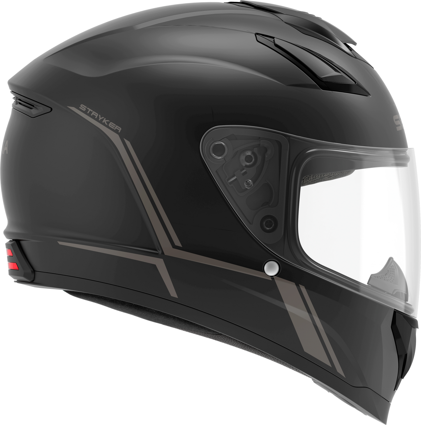 SENA Stryker Full Face Helmet with Mesh & Bluetooth Intercom - Matte Black Medium