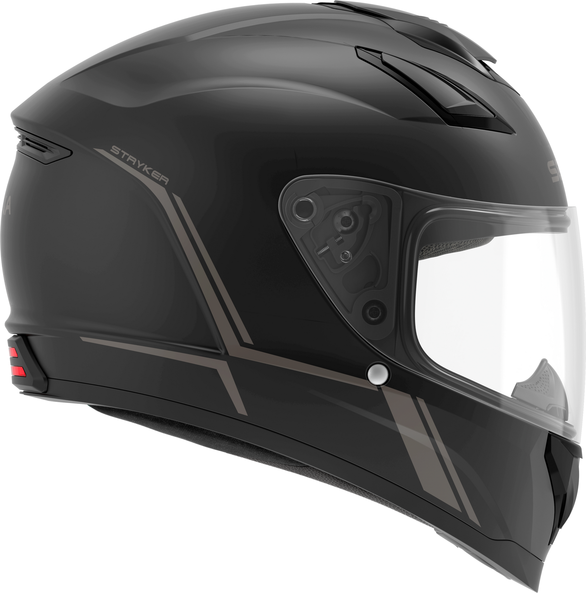 SENA Stryker Full Face Helmet with Mesh & Bluetooth Intercom - Matte Black Medium