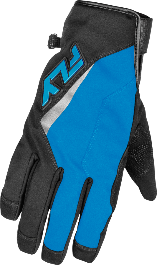 Fly Racing Title Long Snow Gloves 3X-Large – Blue/Black/Light Blue
