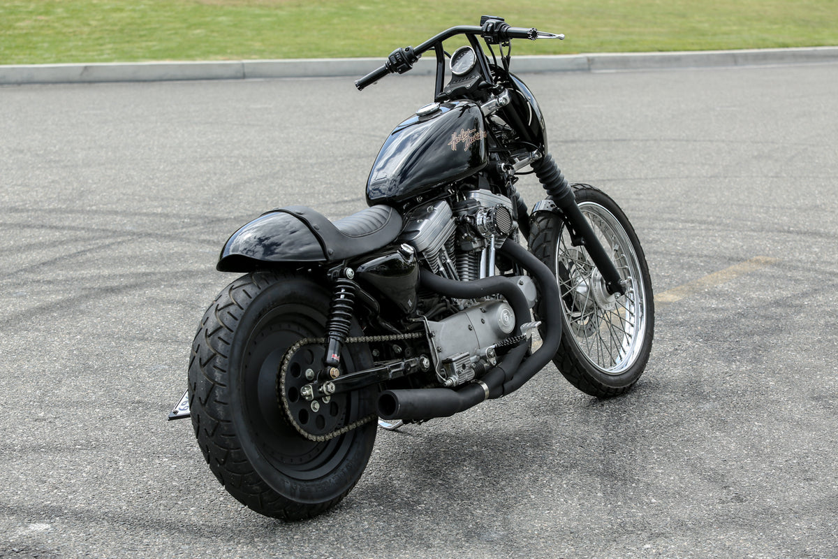 BURLY BRAND Jim 11-Inch Narrow Handlebars for Harley Davidson - Black
