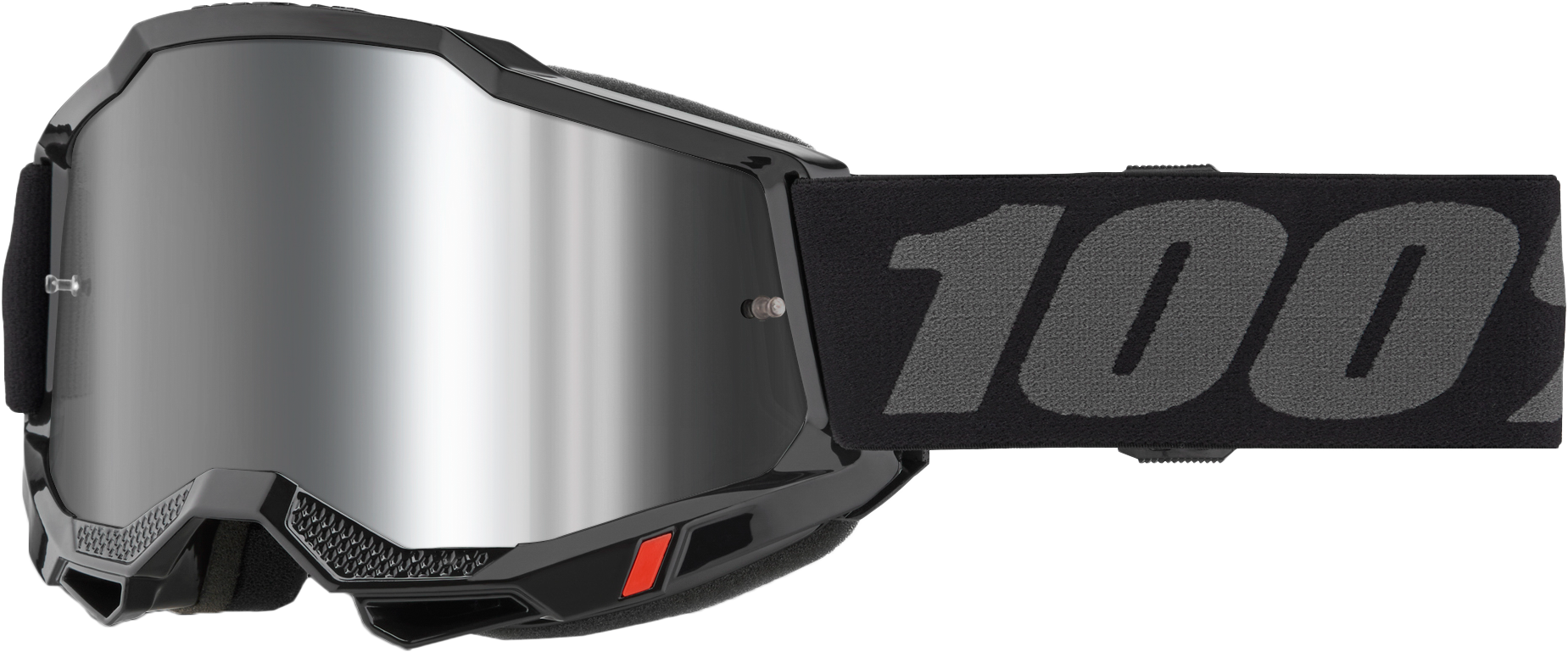 100-Percent Accuri 2 Goggle Black with Mirror Silver Lens for Offroad Performance