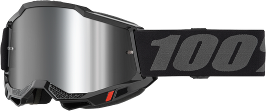 100-Percent Accuri 2 Goggle Black with Mirror Silver Lens for Offroad Performance