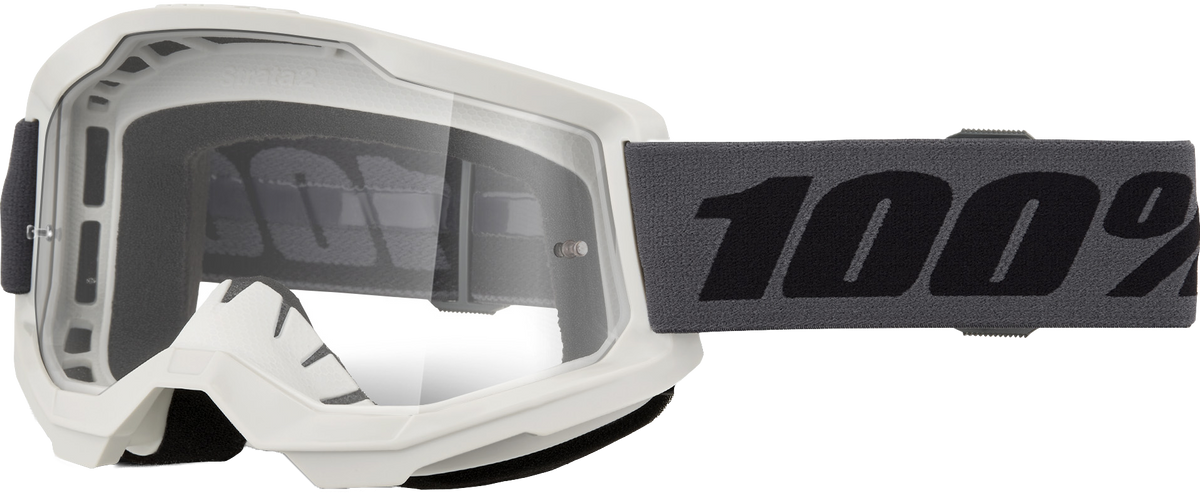 100 Percent Strata 2 Offroad Goggles with Clear Lens - Grey Frame