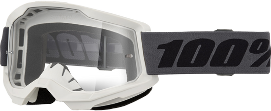 100 Percent Strata 2 Offroad Goggles with Clear Lens - Grey Frame