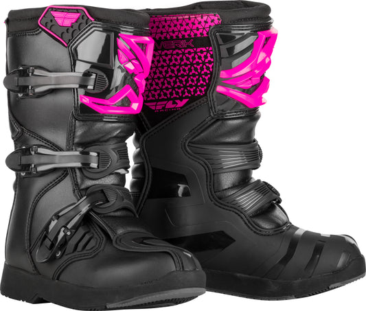 Fly Racing Youth Maverik Offroad Boots Pink/Black Size US 04